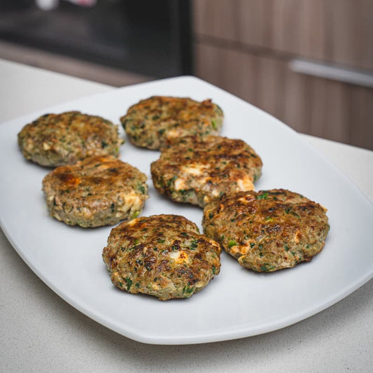 Hamburguesas de Pavo con Espinacas y Feta